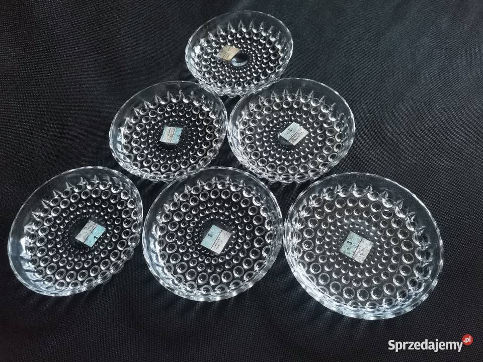 Stare nieużywane talerzyki Krople Rosy HSG Porcelana i szkło