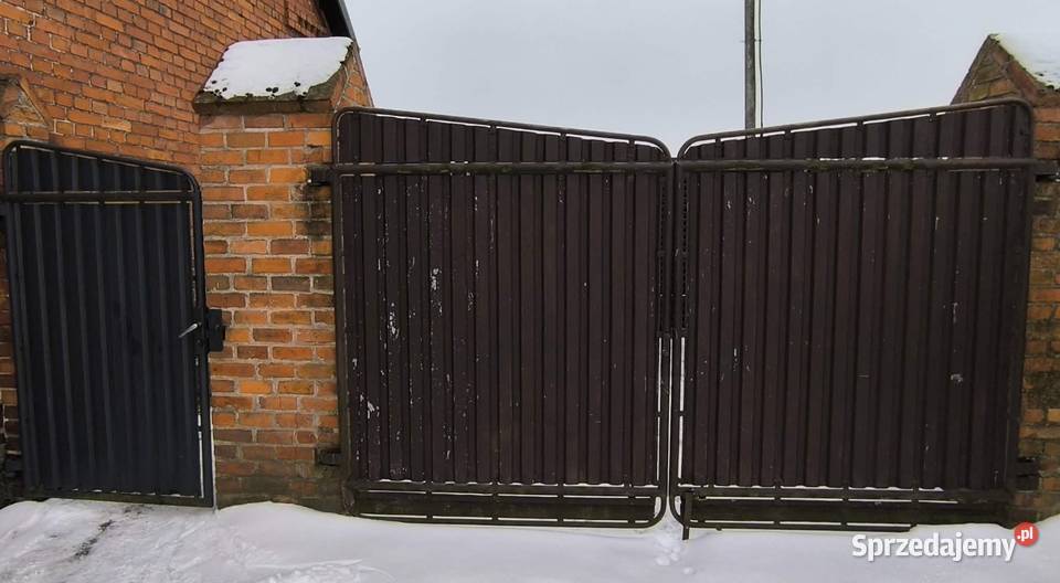 Brama wjazdowa na furtkąogrodzenie Szamocin