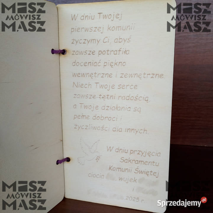Kartka na pamiątkę Komunii Świętej wielkopolskie Racot