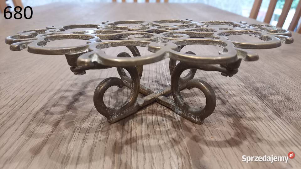 Podstawka mosiężna pod garnek żelazko Jabłka 680 Gawroniec