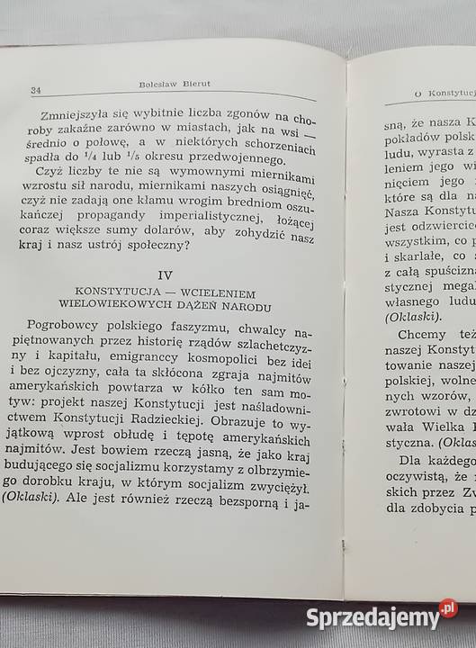Bierut O Konstytucji Polskiej Rzeczypospolitej