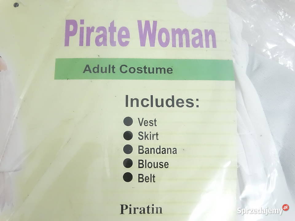 Kostium Piratki Piratka Przebranie Damskie XL Biłgoraj sprzedam