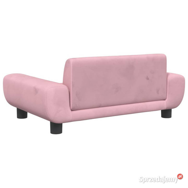 Sofa dzieci różowa 70x45x33 aksamit WM3196389 mazowieckie sprzedam