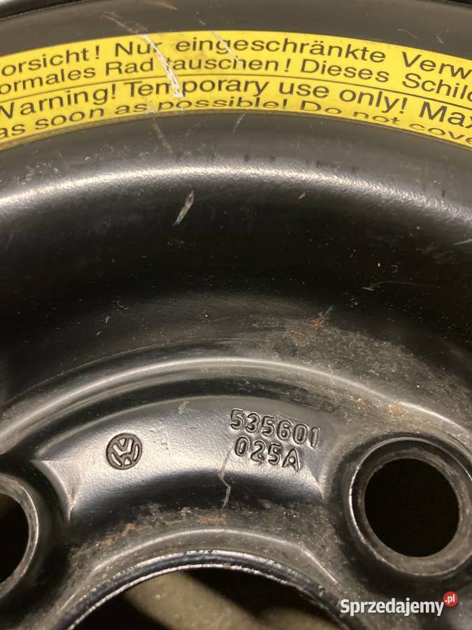 Koło dojazdowe VW 4x100 R15 Kolbudy sprzedam