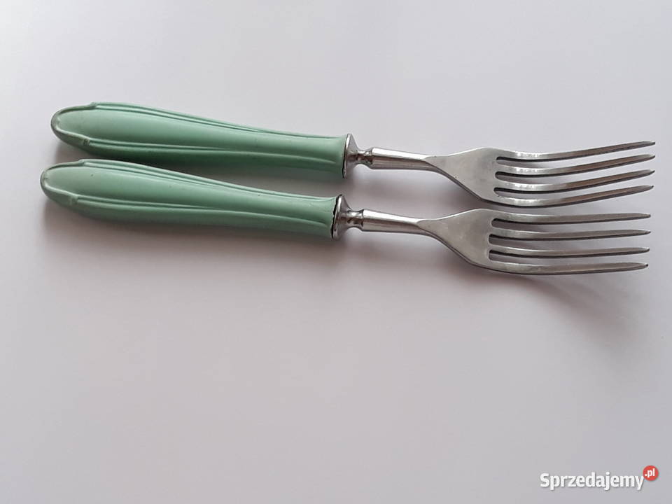 2 Widelce obiadowe BAKELIT Gerlach sztućce PRL Dąbrowa Górnicza