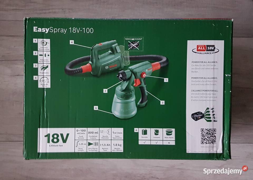 Bosch pistolet natryskowy easyspray 18v100 Chrzanów