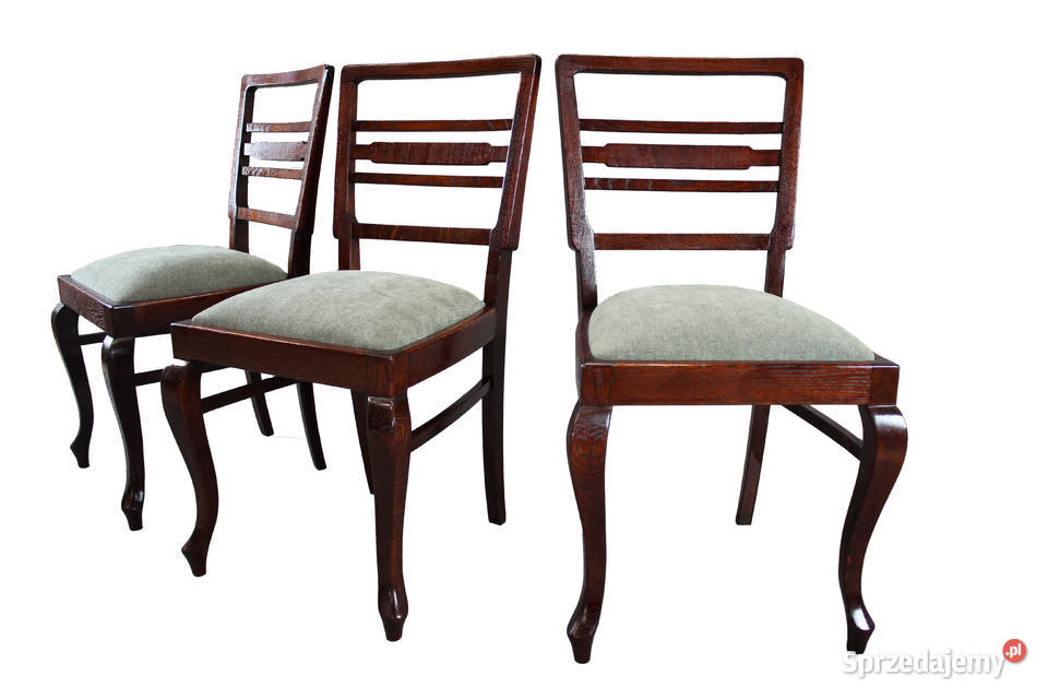 Zestaw 3 krzeseł dębowych renowacji krzesła 3 sprzedam