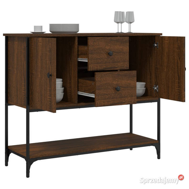 Komoda brązowy dąb 100x36x85 materiał Warszawa sprzedam