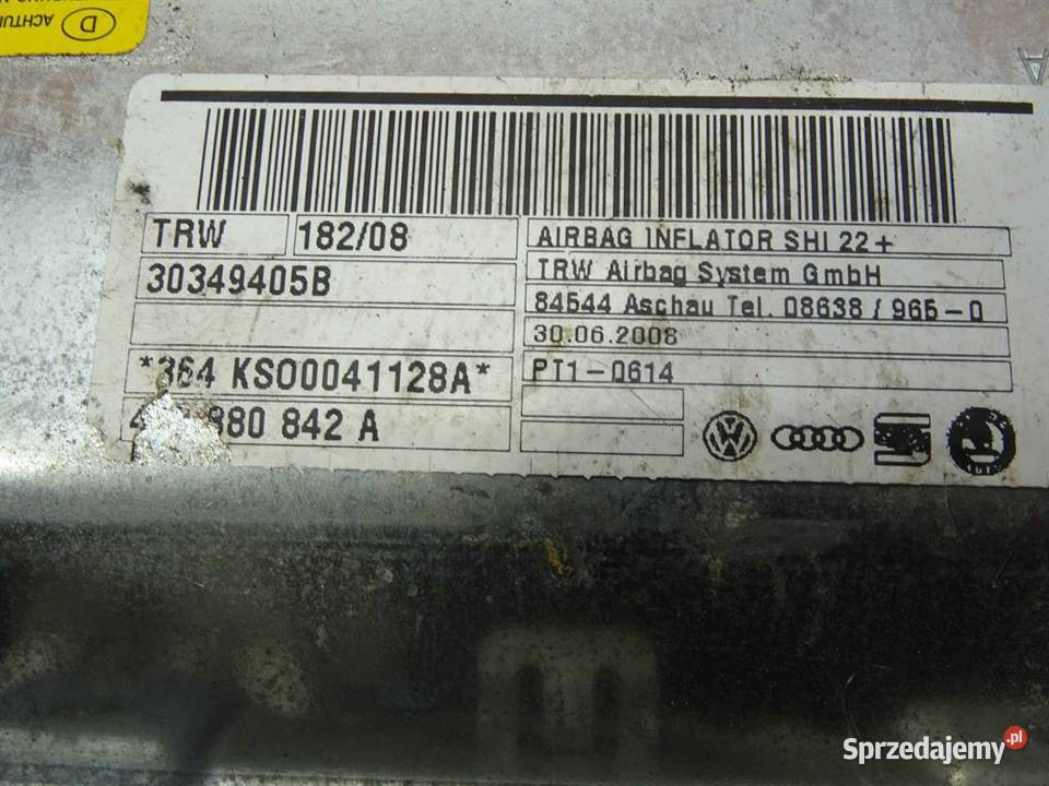 PODUSZKA POWIETRZNA KOLANOWA KIEROWCY AUDI A8 D3 sprzedam