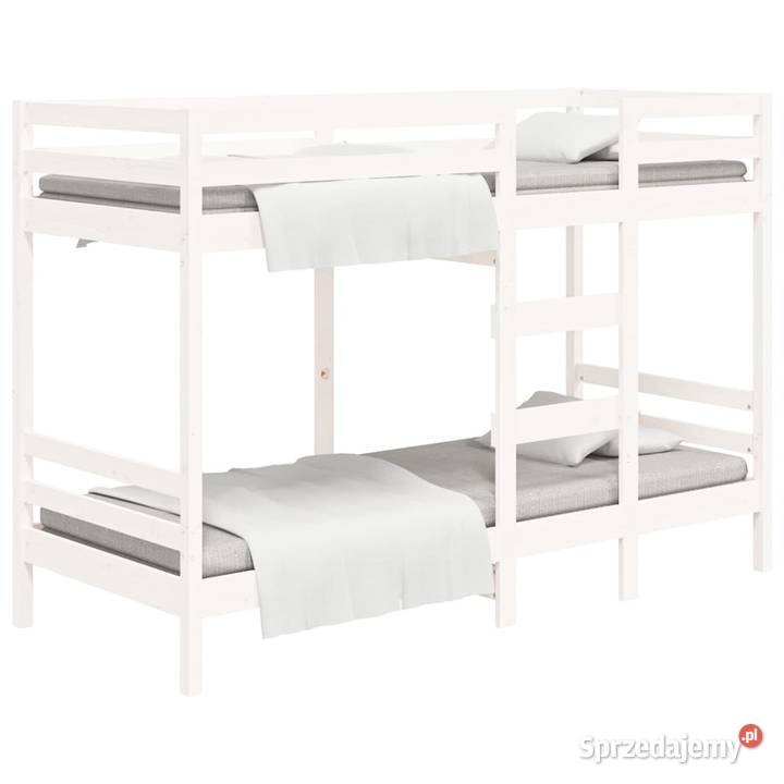 vidaXL Łóżko piętrowe białe 90x200 lite drewno Warszawa sprzedam