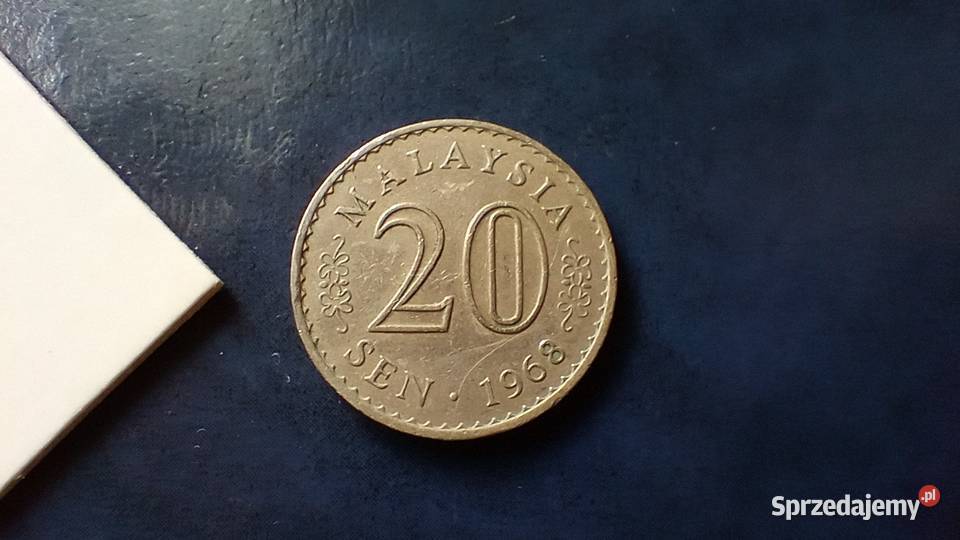 Stare monety 20 sen 1968 Malezja Lesko