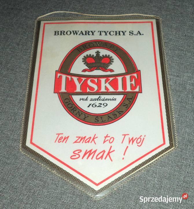 Browary Tychy SA proporczyk Tyskie śląskie Piekary Śląskie