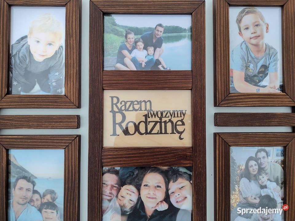 Drewniana Multirama Ramka na 12 zdjęć 10x15 Gorzów Wielkopolski sprzedam