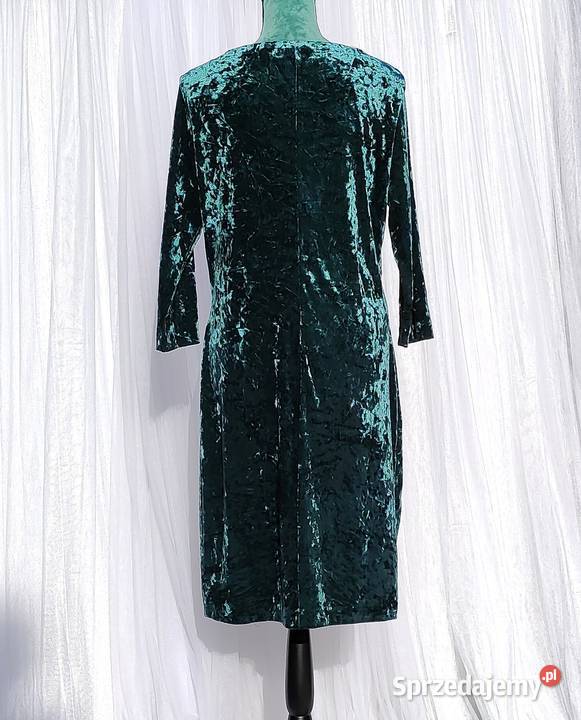 Nowa sukienka Mango 46 XXXL zielona welurowa Szczecin