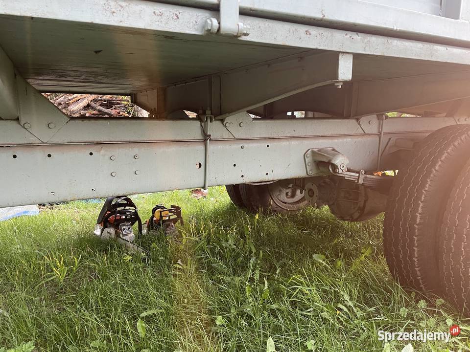 Przyczepa rolnicza mocna jednoosiowa bliźniak