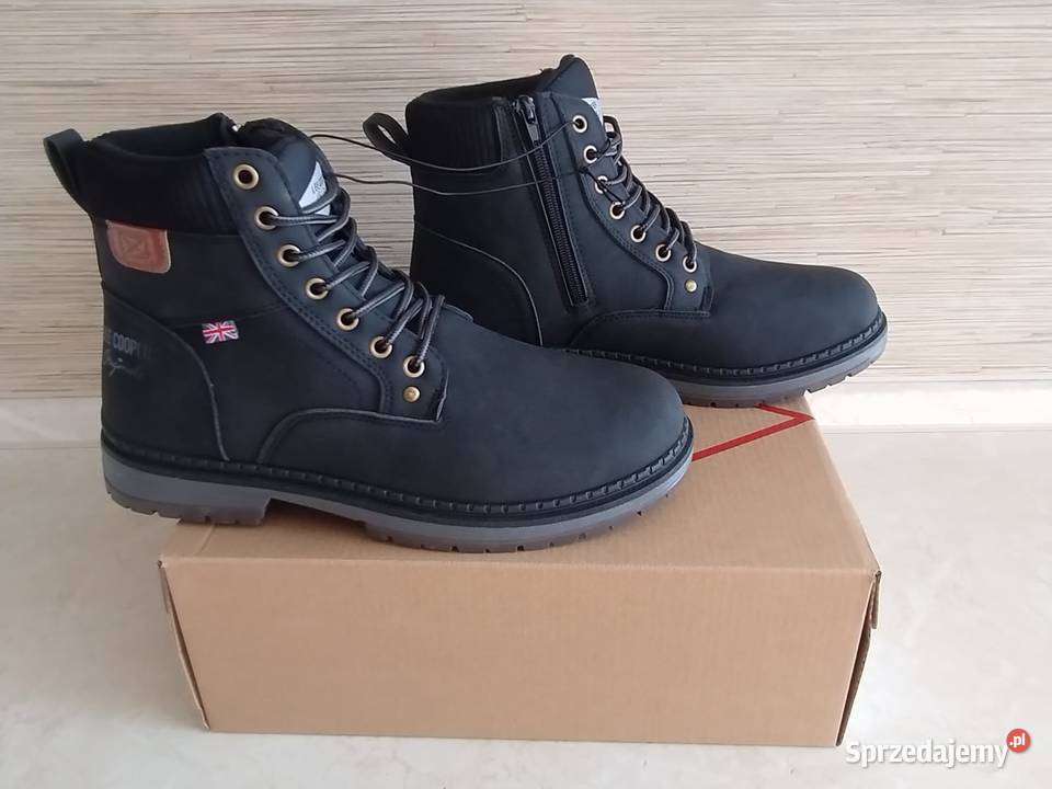 NOWE Buty męskie ocieplane sznurowane z zamkiem Zabrze