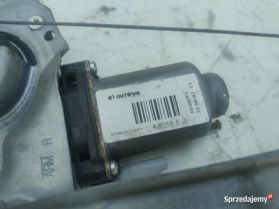 MECHANIZM PODNOŚNIK SZYBY PRAWY PRZÓD PEUGEOT osobowe sprzedam