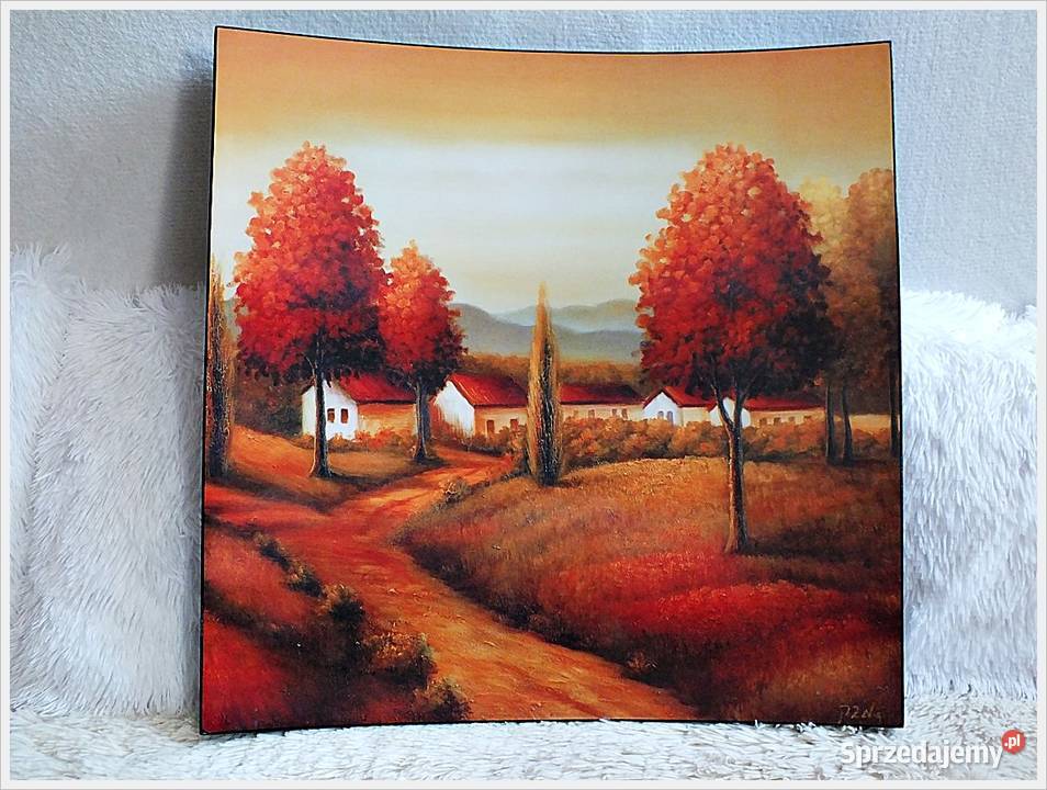 Nietypowy stary obraz na ścianę Curved sygnowany Żary sprzedam