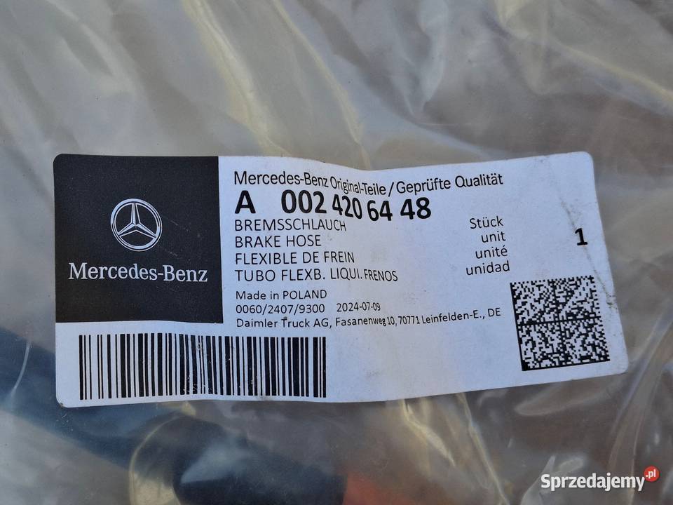 MERCEDES ACTROS MP4 MP5 PRZEWÓD HAMULCOWY PRZÓD Bieleń sprzedam