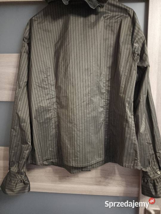 Bluzka oliwkowa w czarne paseczki łódzkie Łódź sprzedam