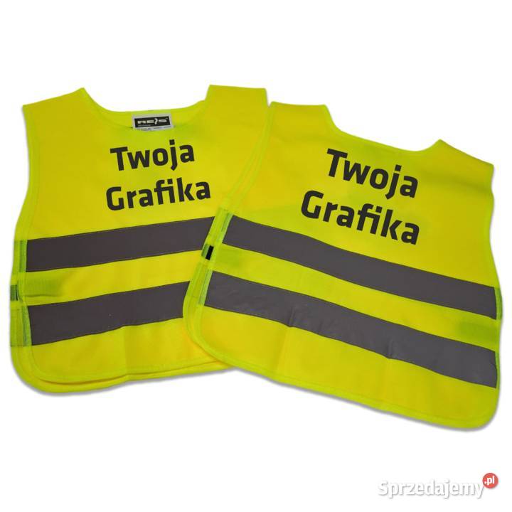 Kamizelka odblaskowa z własną grafiką nadruk Dom i Ogród Dębna
