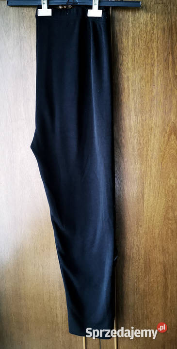 Spodnie damskie czarne dres legginsy 95 bawełna
