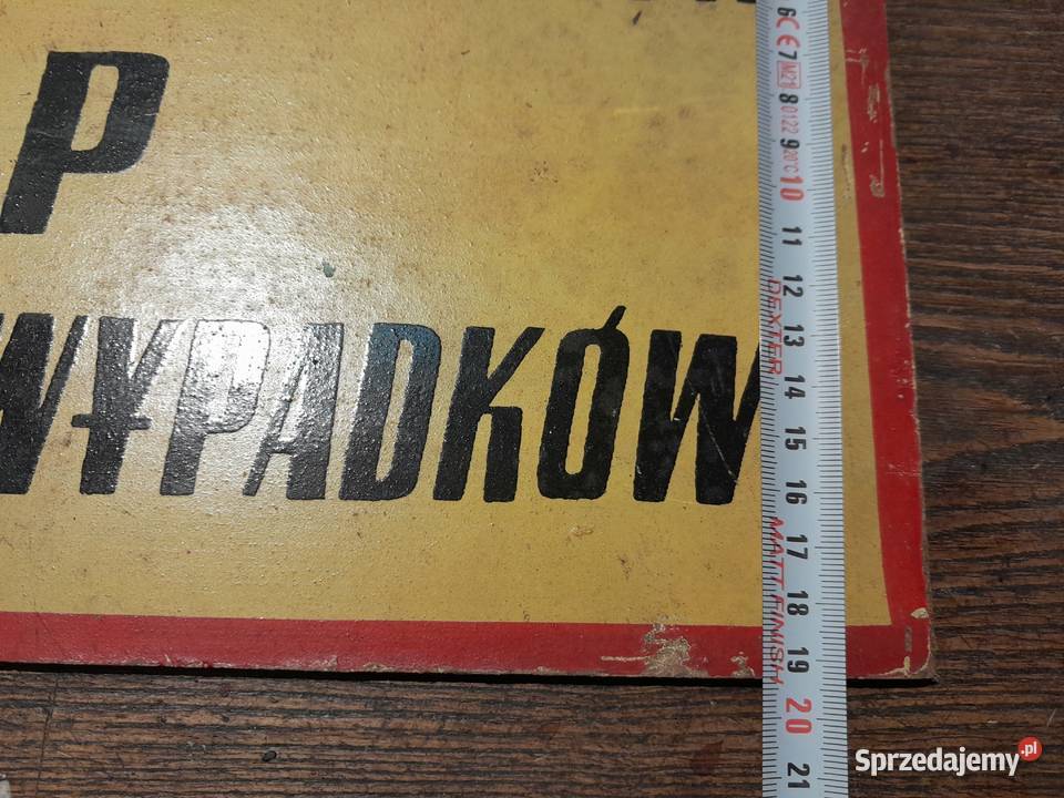 Stara zakładowa tablica BHP informacyjna zabytek Dąbrowa Górnicza