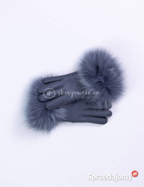 Grafitowe rękawiczki damskie skórzane z Szaflary