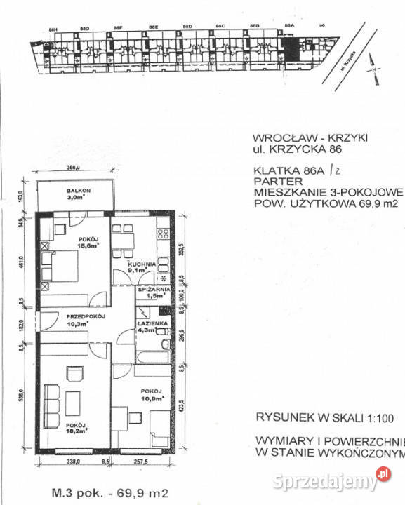 3pok mieszkanie Wrocław Krzyki świetna sprzedam
