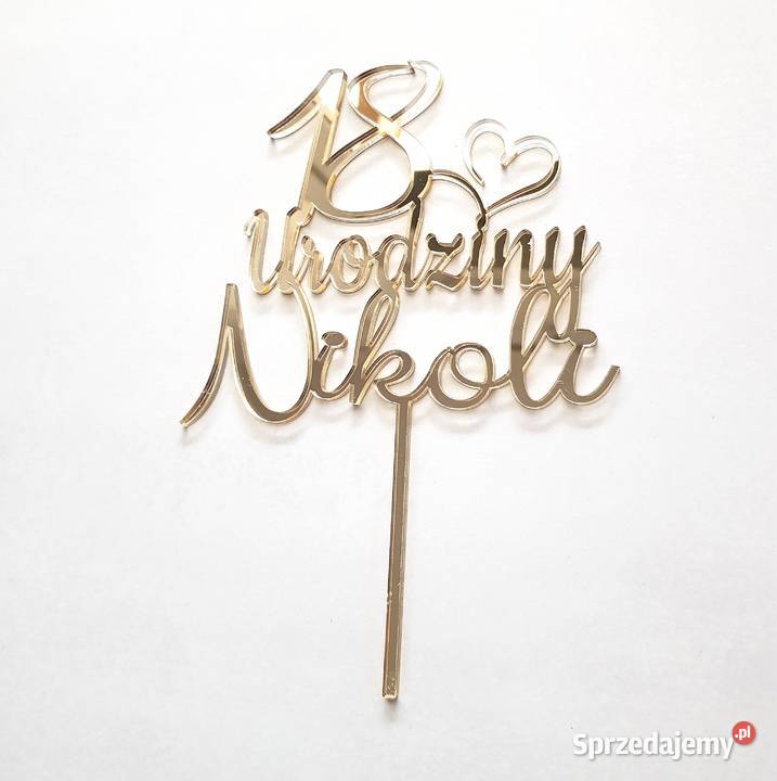 Topper na tort 18 urodziny Częstochowa sprzedam