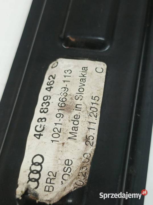 MECHANIZM SZYBY PRAWY TYŁ 4G8839462C Audi A7 I