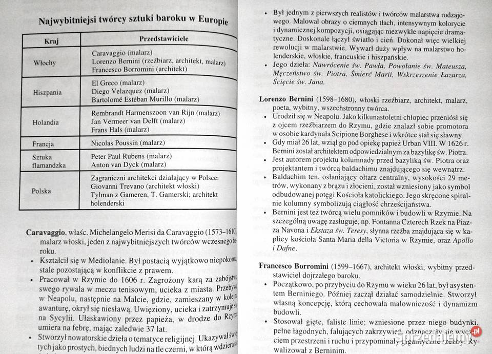 Barok Streszczenia problematyka Teresa Nowacka Chełm