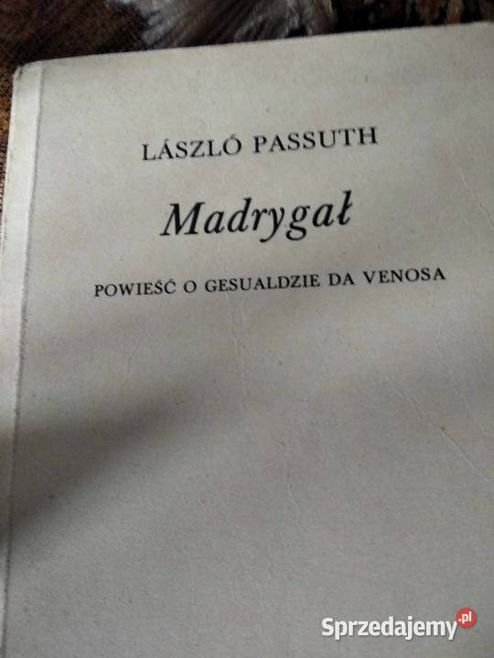 Madrygał Laszló Passuth Powieść o De Venosa