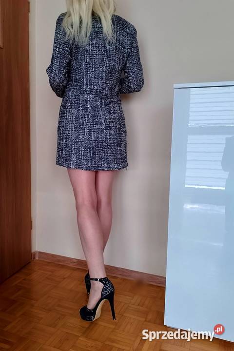 STYLOWY płaszczyk damski zatrzaski frędzelki S M podlaskie Łapy