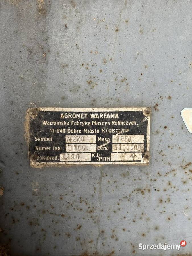 Rozrzutnik Agromet Warfama N228 1990 r 45t nieuszkodzony lubelskie Skowieszyn sprzedam