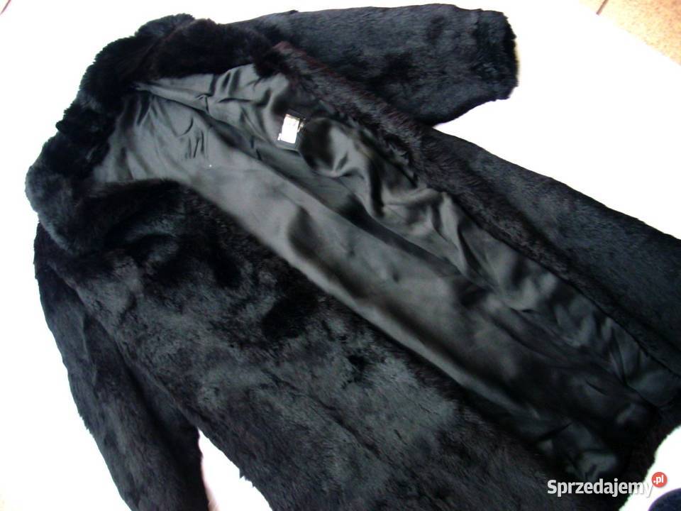 Długie Czarne Futro Naturalne Idealne 44 46 Nowy Sącz