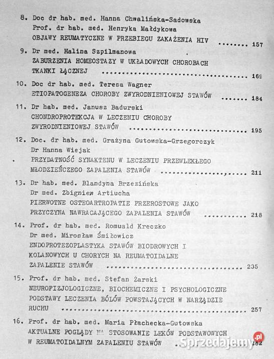 Postępy w reumatologii Eugeniusz Małdyk Chełm