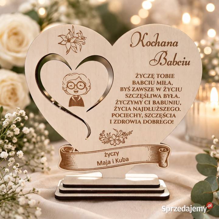 Personalizowana Drewniana Statuetka na Dzień