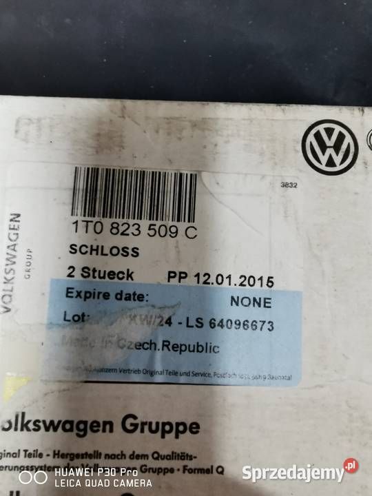 VW Touran Caddy Zamek Maski Przód Nowy Części samochodowe Luzino