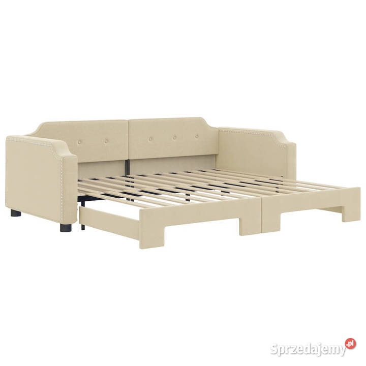 Sofa rozsuwana kremowa tkanina 90x200 WM3197638 Warszawa