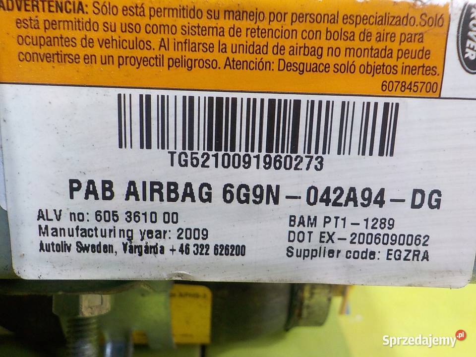 FREELANDER II 22 TD4 09r 5D AIRBAG poduszka Suków