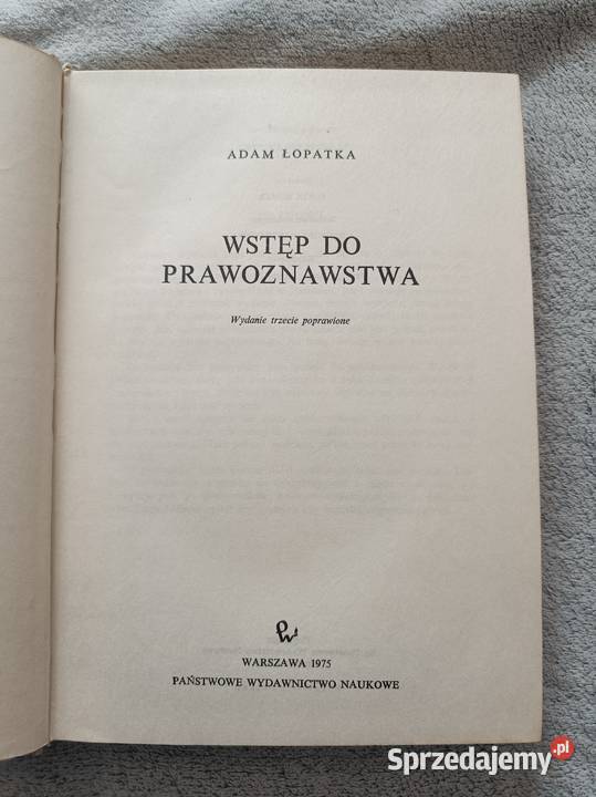 Wstęp do Prawoznawstwa AŁopatka Łódź