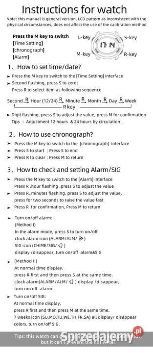 zegarek SYNOKE wielofunkcyjny Swarzędz