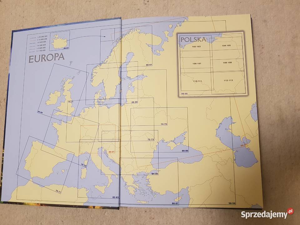 powszechny atlas świata twarda Gdańsk