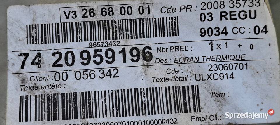 RENAULT PREMIUM DXI VOLVO FH OSŁONA BLACHA Bieleń