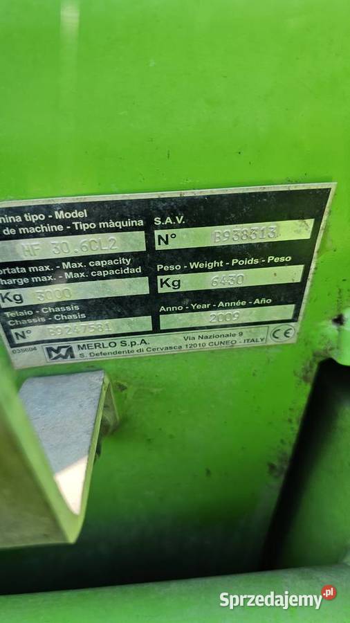 Ładowarka teleskopowa merlo MultiFarmer 306 Bolesławiec sprzedam