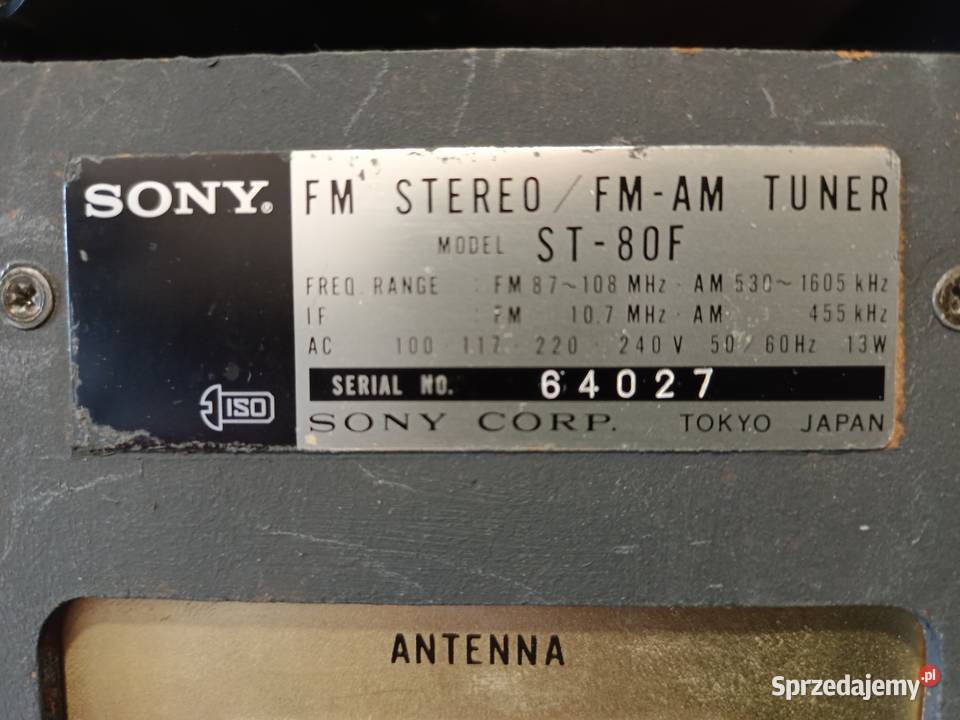 Tuner SONY ST 80 F Tunery Gdynia