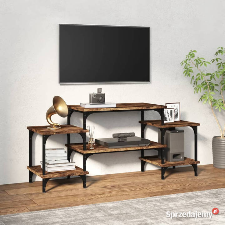 Szafka pod TV przydymiony dąb 117x35x52 WM826317 Warszawa