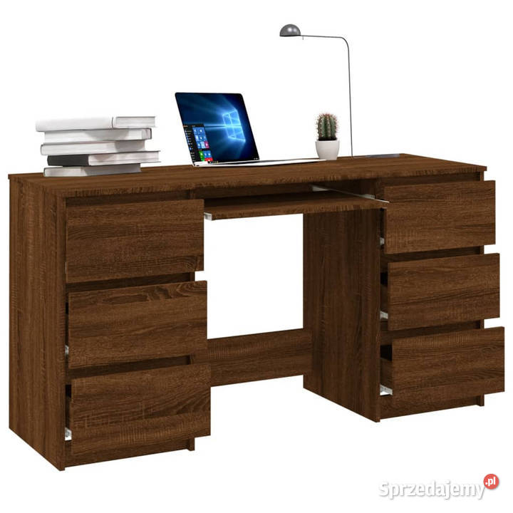 Biurko brązowy dąb 140x50x77 materiał mazowieckie