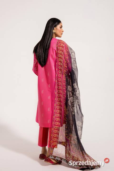 Tunika orientalna S 36 M 38 różowa czarna chusta Szczecin